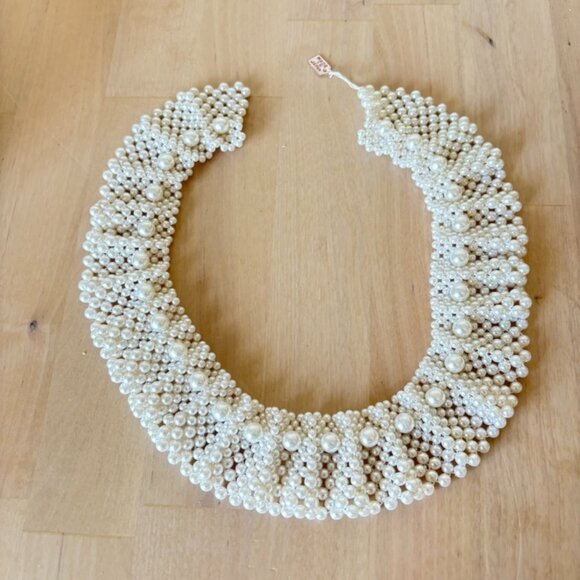 Vintage 1950's Faux Pearl Beaded Collar Made in Japan - Picture 1 of 7